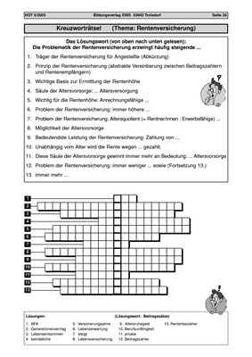 Rentenversicherung Kreuzwortratsel Verlage Der Westermann Gruppe