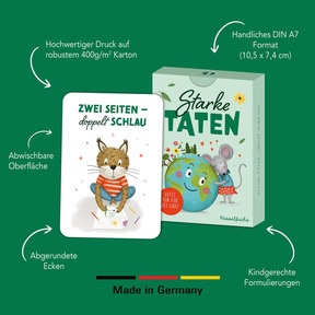 Liebevolle Illustrationen, nachhaltig produziert und praxisnah: Die Bildkarten von Rüsselfuchs