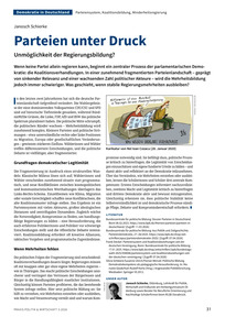 Produktabbildung zu Parteien unter Druck - Unmöglichkeit der Regierungsbildung?