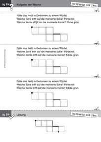 Produktabbildung zu Themenwelt der Zahl: Aufgabe der Woche 30/2016 - Raum und Form: Kopfgeometrie am Würfelnetz