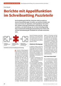 Produktabbildung zu Berichte mit Appellfunktion im Schreibsetting Puzzleteile