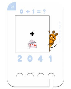 Erstes Rechnen mit der Maus 5-6+.Beispielkarte Brief