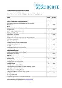 Produktabbildung zu Downloadpaket Geschichtsunterricht digital - Materialien für die Klassenstufen 5 bis 13