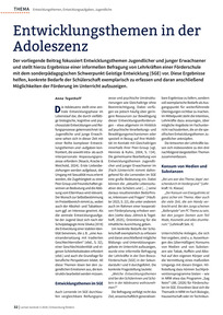 Produktabbildung zu Entwicklungsthemen in der Adoleszenz