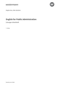 Probeseiten English for Public Administration - Lösungen Arbeitsheft Download, 1. Auflage 2024