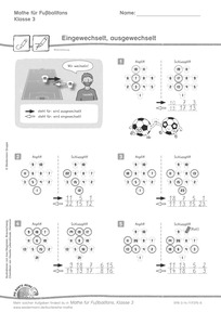 Produktabbildung zu Mathe für Fußballfans, Klasse 3: Lösungen Gratis-Kopiervorlagen Fußball-WM 2026