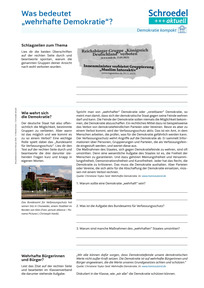 Produktabbildung zu Was bedeutet "wehrhafte Demokratie"? (Demokratie kompakt) - - Politik / Fächerübergreifend ab Klasse 8