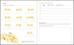 Weitere Buchstabenfolgen: Beispielseite 56-57, Zerlegen 2