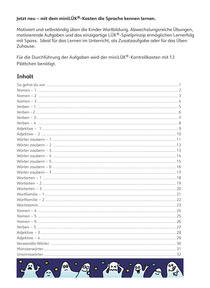 Grüezi miniLÜK Wörterwelt - Inhaltsverzeichnis