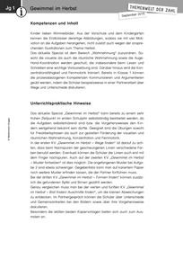 Produktabbildung zu Themenwelt der Zahl: Gewimmel im Herbst - Kommentar - Monatsspecial September 2018