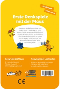 Erste Denkspiele mit der Maus 3-4+. Rückseite
