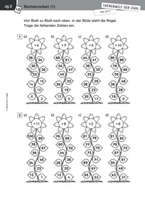 Produktabbildung zu Themenwelt der Zahl: Blumenranken - Lösungen - Monatsspecial Mai 2017
