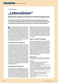 Produktabbildung zu „Lebenslinien“ - Biografischer Zugang zu Geschichte mit Aktivierungspotenzial