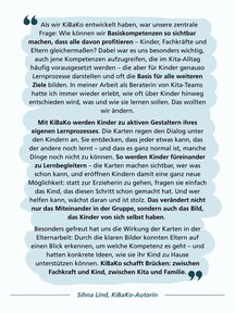 Das macht KiBaKo aus: Zitat von Mit-Autorin Sihna Lind