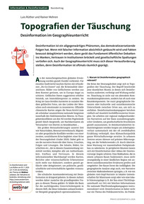 Produktabbildung zu Topografien der Täuschung - Desinformation im Geographieunterricht
