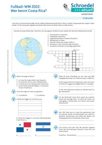 Produktabbildung zu Fußball-WM 2022: Wer kennt Costa Rica? - - Erdkunde ab Klasse 5