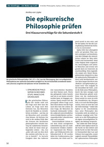 Produktabbildung zu Die epikureische Philosophie prüfen - Drei Klausurvorschläge für die Sekundarstufe II