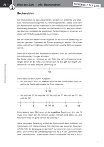 Produktabbildung zu Welt der Zahl - Info: Der Rechenstrich (Klasse 1) - Fachaufsätze