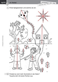 Produktabbildung zu Themenwelt der Zahl: Herbstblätter - Lösungen - Monatsspecial September 2015