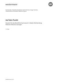 Probeseiten Auf den Punkt - Deutsch für Berufliche Gymnasien in Baden-Württemberg - Material inklusive Lösungen Download, 2. Auflage 2026
