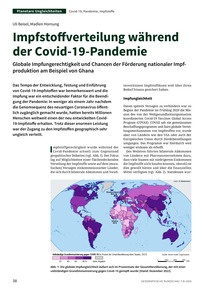 Produktabbildung zu Impfstoffverteilung während der Covid-19-Pandemie - Globale Impfungerechtigkeit und Chancen der Förderung nationaler Impfproduktion am Beispiel von Ghana