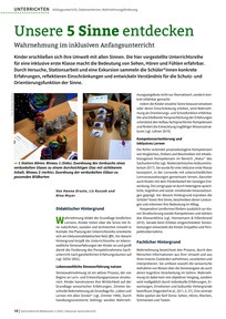 Produktabbildung zu Unsere fünf Sinne entdecken - Wahrnehmung im inklusiven Anfangsunterricht