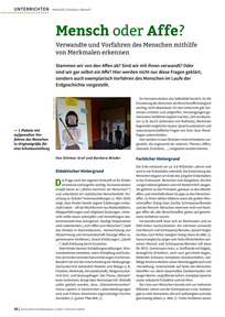 Produktabbildung zu Mensch oder Affe? - Verwandte und Vorfahren des Menschen mithilfe von Merkmalen erkennen