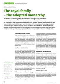 Produktabbildung zu The royal family – the adopted monarchy - Deutsche Einstellungen zum britischen Königshaus vermitteln