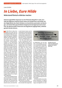 Produktabbildung zu In Liebe, Eure Hilde - Widerstand filmisch erfahrbar machen