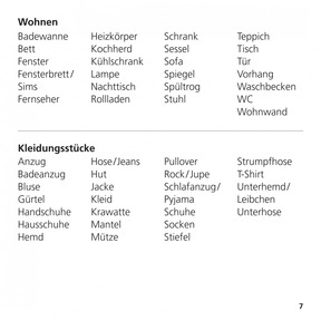 Übersicht der Bildkarten nach Themen 3/4