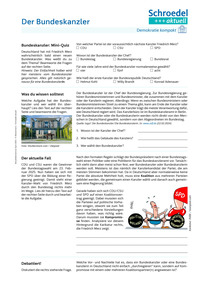 Produktabbildung zu Der Bundeskanzler (Demokratie kompakt) - - Fächerübergreifend / Politik ab Klasse 8