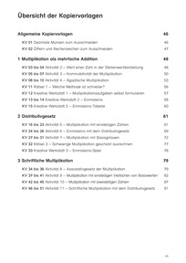 Übersicht der Kopiervorlagen