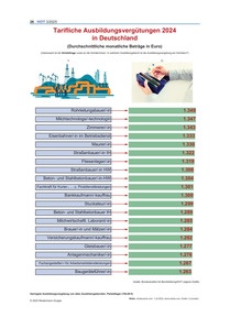 Produktabbildung zu Tarifliche Ausbildungsvergütungen 2024 in Deutschland - Ausgabe 03/2025
