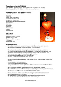 SCHUBI-Mehl Bastelideen "Herzskulptur"