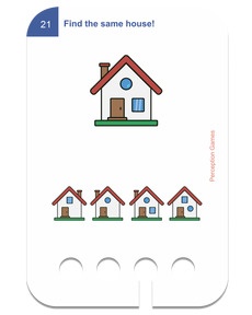 Wahrnehmungsspiele. Beispielkarte Haus
