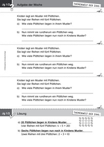Produktabbildung zu Themenwelt der Zahl: Aufgabe der Woche 47/2015 - Muster und Strukturen: Anzahlen in Mustern bestimmen (Klasse 1/2)