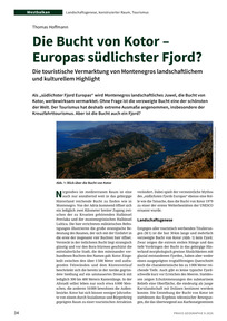 Produktabbildung zu Die Bucht von Kotor – Europas südlichster Fjord? - Die touristische Vermarktung von Montenegros landschaftlichem  und kulturellem Highlight