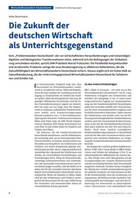 Produktabbildung zu Die Zukunft der deutschen Wirtschaft als Unterrichtsgegenstand