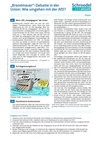 Produktabbildung zu "Brandmauer"-Debatte in der Union: Wie umgehen mit der AfD? - - Politik ab Klasse 10