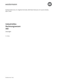 Probeseiten Industrielles Rechnungswesen - IKR - Lösungen - Download, 55. Auflage 2026