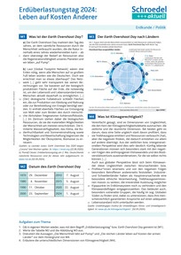 Produktabbildung zu Erdüberlastungstag 2024: Leben auf Kosten Anderer - - Erdkunde / Politik ab Klasse 9