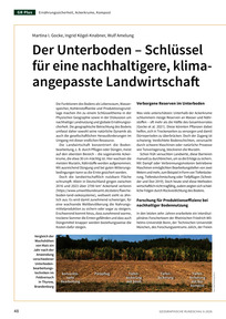 Produktabbildung zu Der Unterboden – Schlüssel für eine nachhaltigere, klimaangepasste Landwirtschaft