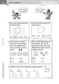 Produktabbildung zu Themenwelt der Zahl: VERA - Lösungen - Monatsspecial März 2019