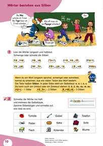 Flex und Flora 2 (Verleih) - Heft Sprache untersuchen - Einheit: Wörter bestehen aus Silben