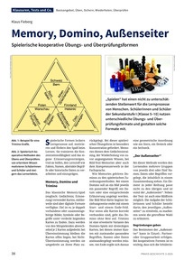 Produktabbildung zu Memory, Domino, Außenseiter - Spielerische kooperative Übungs- und Überprüfungsformen