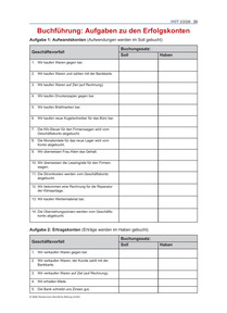 Produktabbildung zu Buchführung: Aufgaben zu den Erfolgskonten - Ausgabe 2/2026