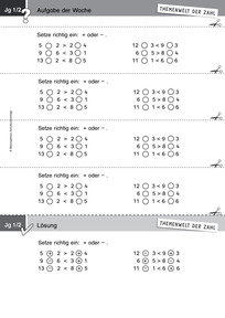 Produktabbildung zu Themenwelt der Zahl: Aufgabe der Woche 23/2014 - Klasse 1/2: Ungleichungen