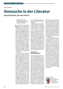 Produktabbildung zu Sinnsuche in der Literatur - Samuel Becketts „Akt ohne Worte I“
