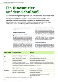 Produktabbildung zu Ein Dinosaurier auf dem Schulhof?! - Die Abstammung der Vögel von den Dinosauriern nachvollziehen