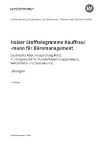 Probeseiten Holzer Stofftelegramme Baden-Württemberg ? Kauffrau/-mann für Büromanagement - Gestreckte Abschlussprüfung Teil 2 - Lösungen, 9. Auflage 2026